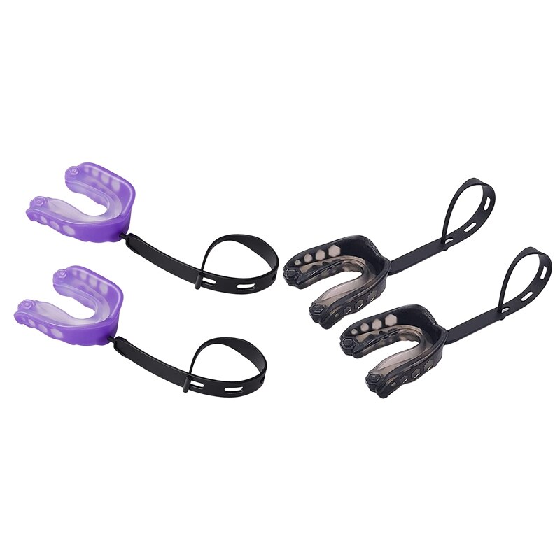 ELOS-2Pcs la protezione di bocca di calcio con la cinghia, bocchino molle di calcio della protezione di bocca della gioventù, protezione di bocca di sport per la boxe, Rugby