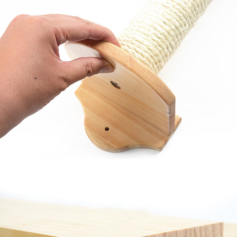 Cat Wall Scratching Post Tree Wall-Mounted Cat Sisal Shelf Pet Kitten Scratchers Board Toys Cat Climbing Frames