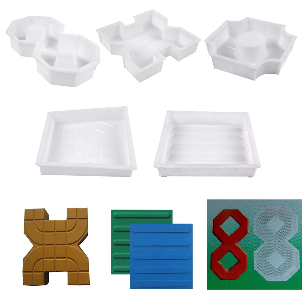 Matrice chemins moule jardin béton coloré | Carré pierre robuste, brique pelouse et Patio, passerelle circulaire, pavage plastique