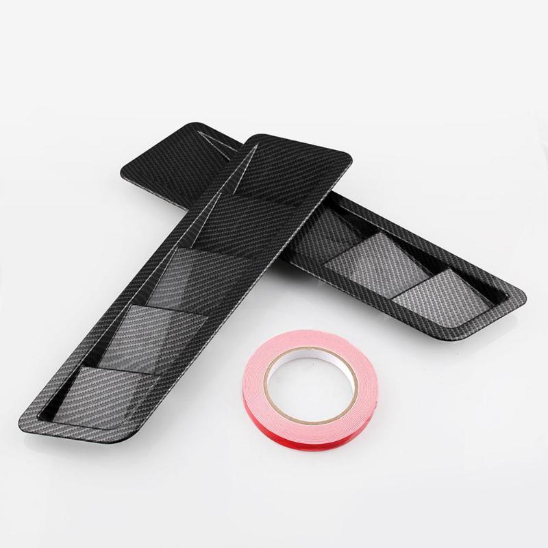 1 Pair Universal Car Auto Hood Vent Louver ABS Bonnet Cooling Panel Trim Hood Vent Louvers Auto Replacement Parts