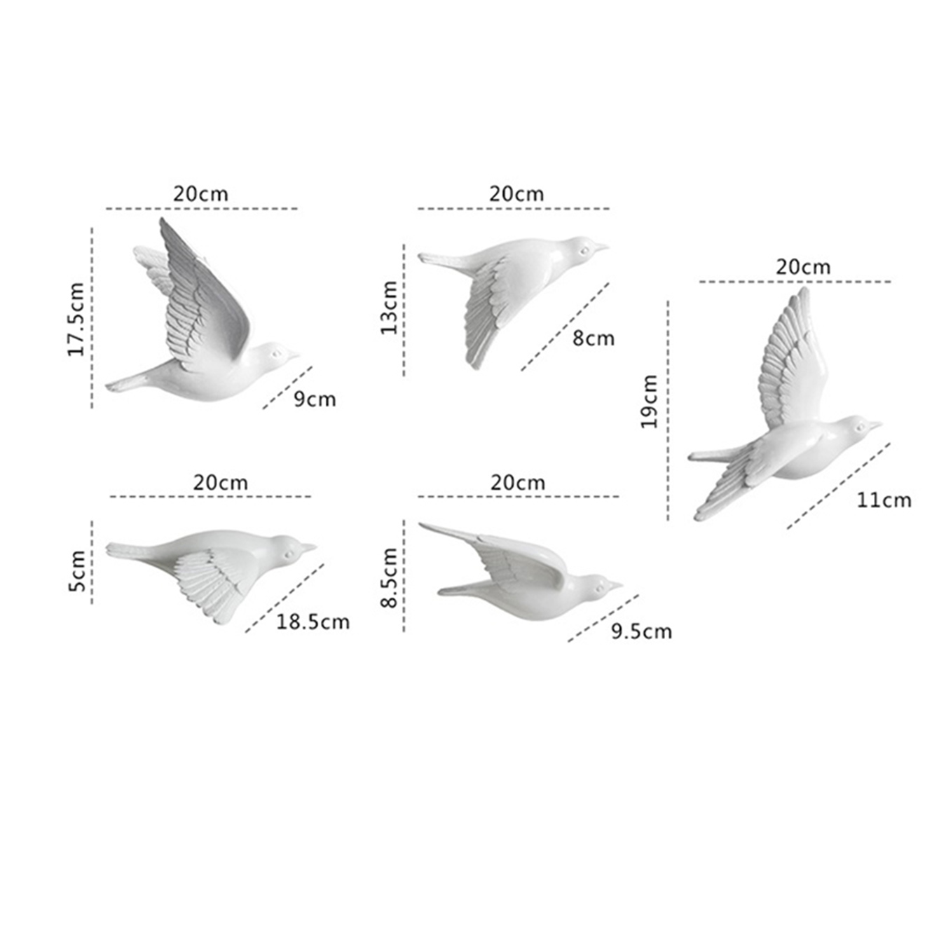 Żywiczne ptaki naklejki na kreatywna ściana 3d robić salonu zwierząt słodkie ptaki figurki dekoracje ścienne tło robić ściany za tv dekoracje