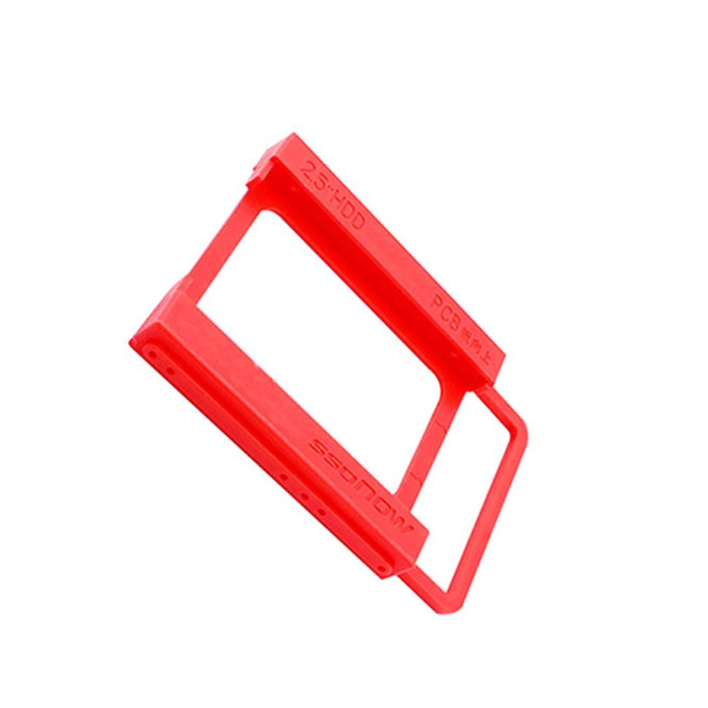 SSD HDD Notebook Hard Disk Drive Mounting Rail Adapter Bracket Holder with Screws Red 2.5 to 3.5 inch