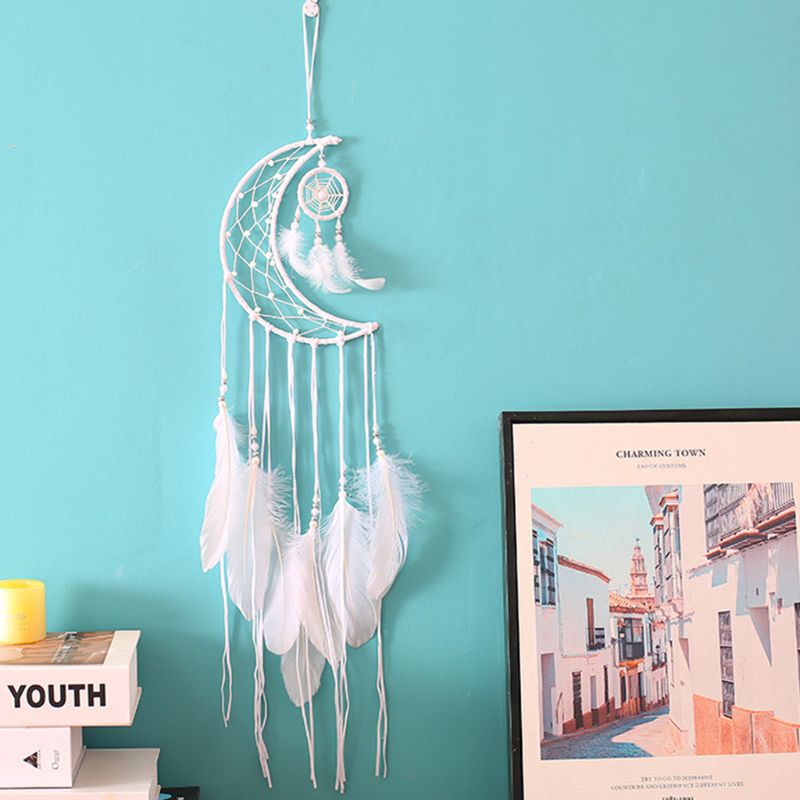 Aro de Metal con forma de Luna para manualidades, hecho a mano, macramé