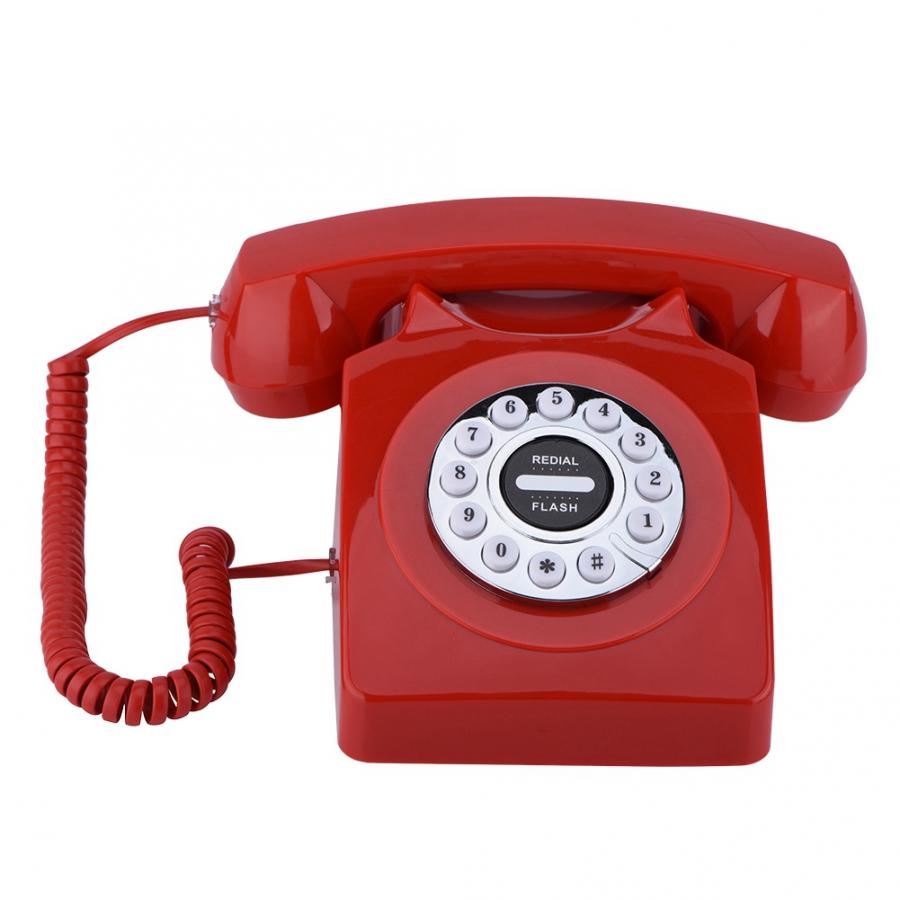 Dreh Zifferblatt Telefon Wired Retro Telefon Für Home Office Noise Cancelling Vintage Antiken Telefon telefono fijo para casa