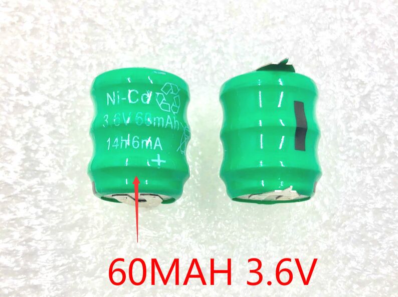 5 pièces nouvelle batterie originale Ni-MH 3.6V 60mAh 15.2X19.5mm batterie Rechargeable