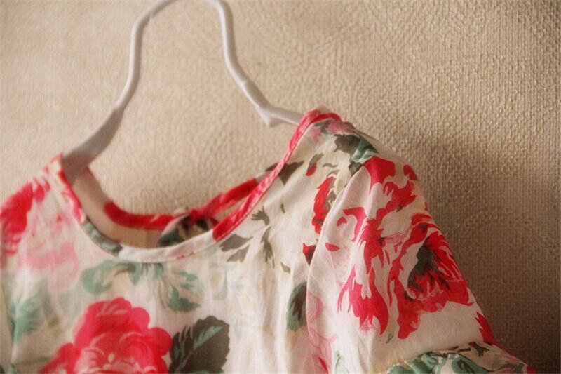 Kids Girls Casual Party Princess Floral Flouncing Chiffon Tops Blouse Girls Clothes Shirts 1-6Y