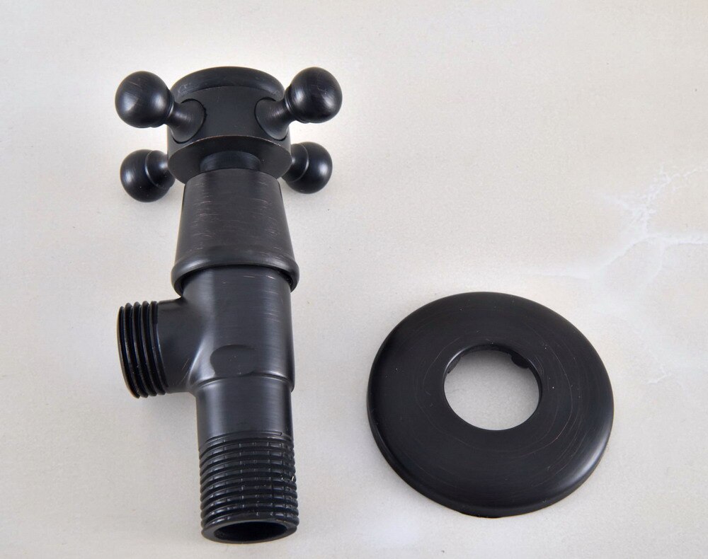 Zwarte Olie Gewreven Brons 1/2 "Male X 1/2" Mannelijk Messing Badkamer Hoekstopkraan Gold Afwerking Vulventielen badkamer Tav349