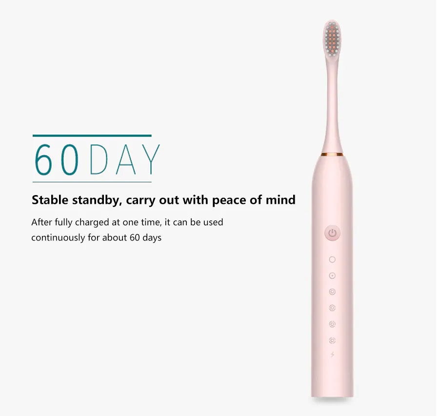 Sonic Electric Toothbrush Automatic 6 Files Household USB Charging toothbrushes Sonic for Adult with 4 tooth Brush Head