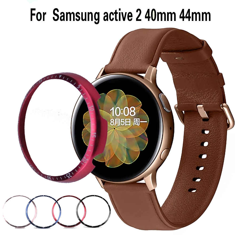 For Samsung galaxy watch Active 2 40mm 44mm Bezel Ring Case Cover Frame Anti Scratch Metal Protection Bezel for Samsung watch