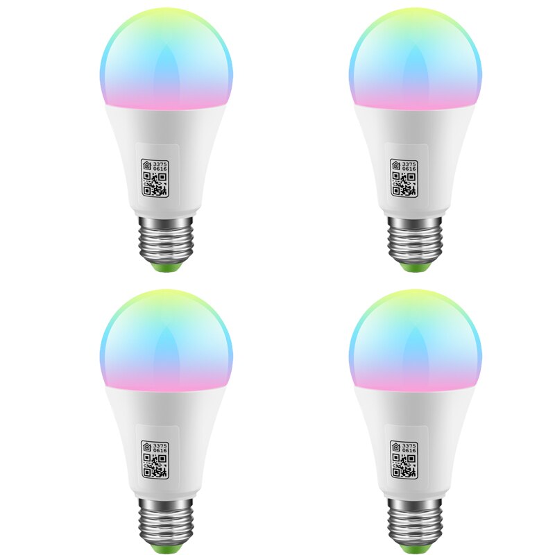Apple Homekit Lampen Licht Rgb Led E27 Smart Home Verlichting AC85-265V Lamp Werk Met Ios Siri Voice Control Alexa Google thuis: 4 Pcs