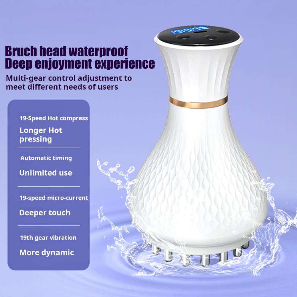 Trådlös handhållen benmassageapparat 25 massagehuvuden 19 lägen justerbar uppladdningsbar trådlös elektrisk massageapparat