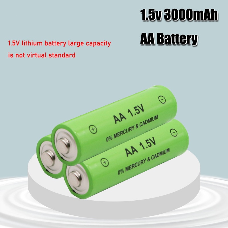 1-4 Stuks Aa Oplaadbare Batterij 1.5V 3000Mah Alkaline Batterijen Voor Afstandsbediening Elektronisch Speelgoed Led licht Scheerapparaat Radio