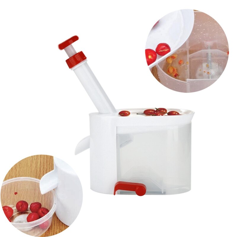 Cherry Pitter Container Cherry Zaad Remover Machine Cherry Pitters Olijf Pitter Fruit Groente Gereedschap Keuken Gadgets