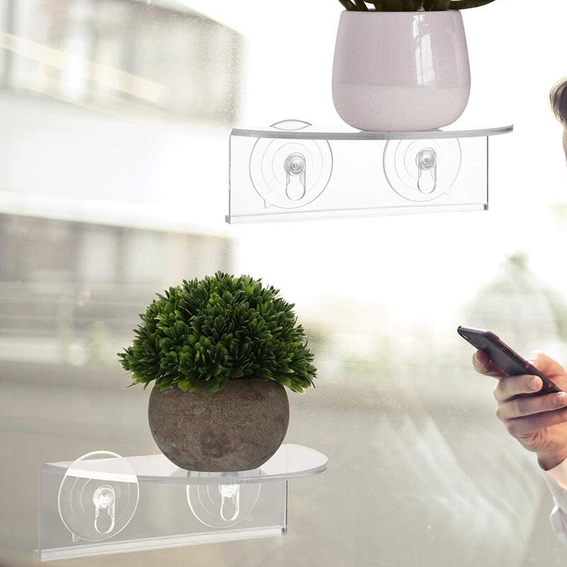 Prateleira de parede com ventosa, janela, planta, prateleira, janela, ambiente interno, jardim