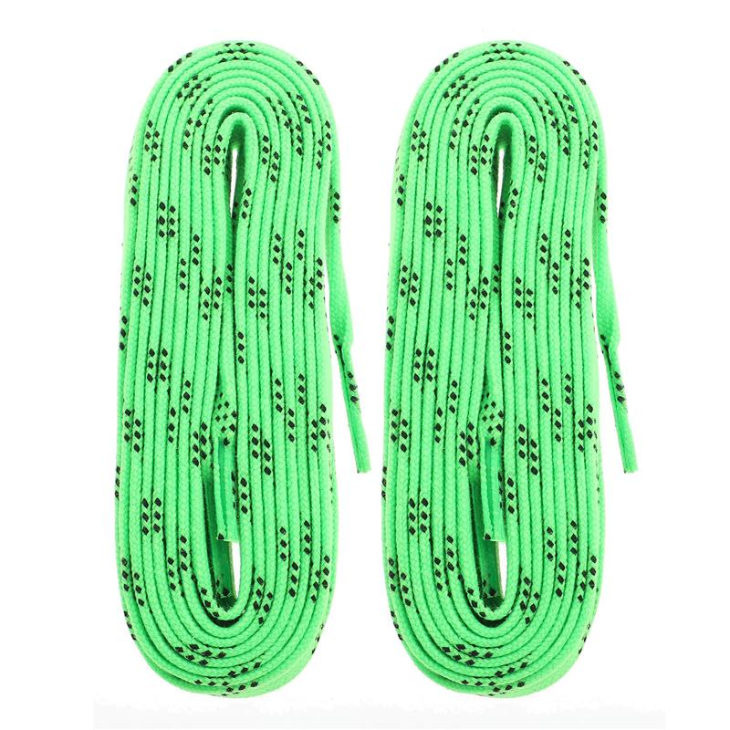 Cordones para patines profesionales de Hockey sobre hielo, cordones encerados para zapatos anticongelantes y antiroturas, para deportes, esquí y Hockey, 1 par: Verde