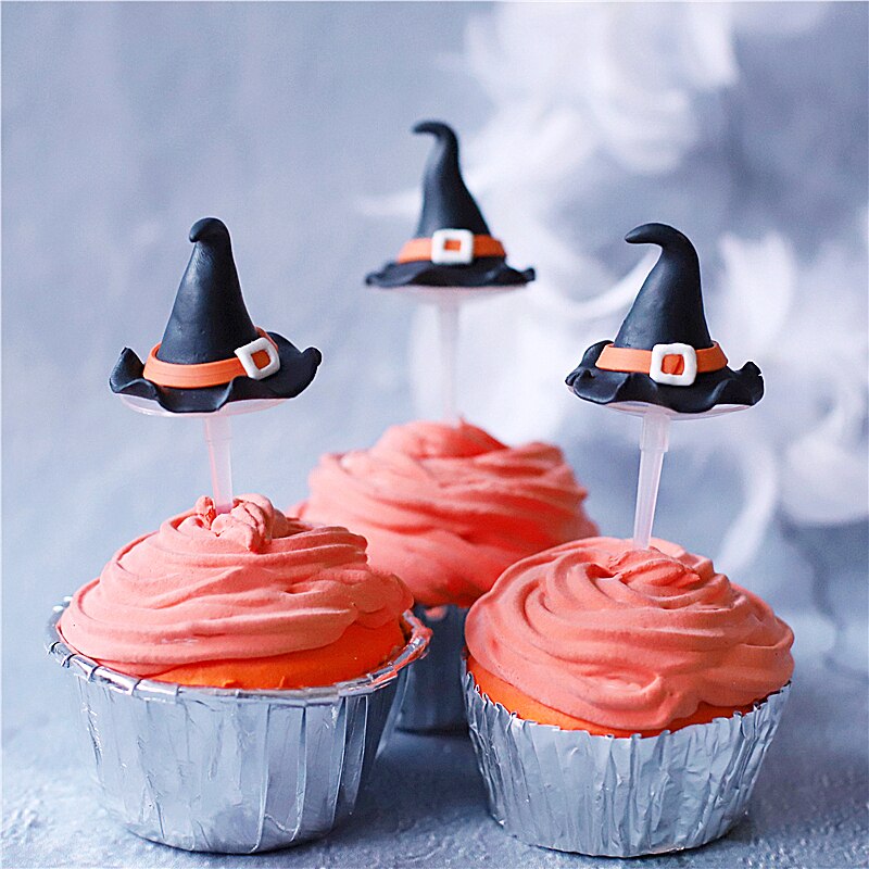 Akryyli onnellinen halloween savi lepakko haamu kurpitsa kakku päällystys temppu tai herkku juhlatarvikkeet jälkiruoan koristelu