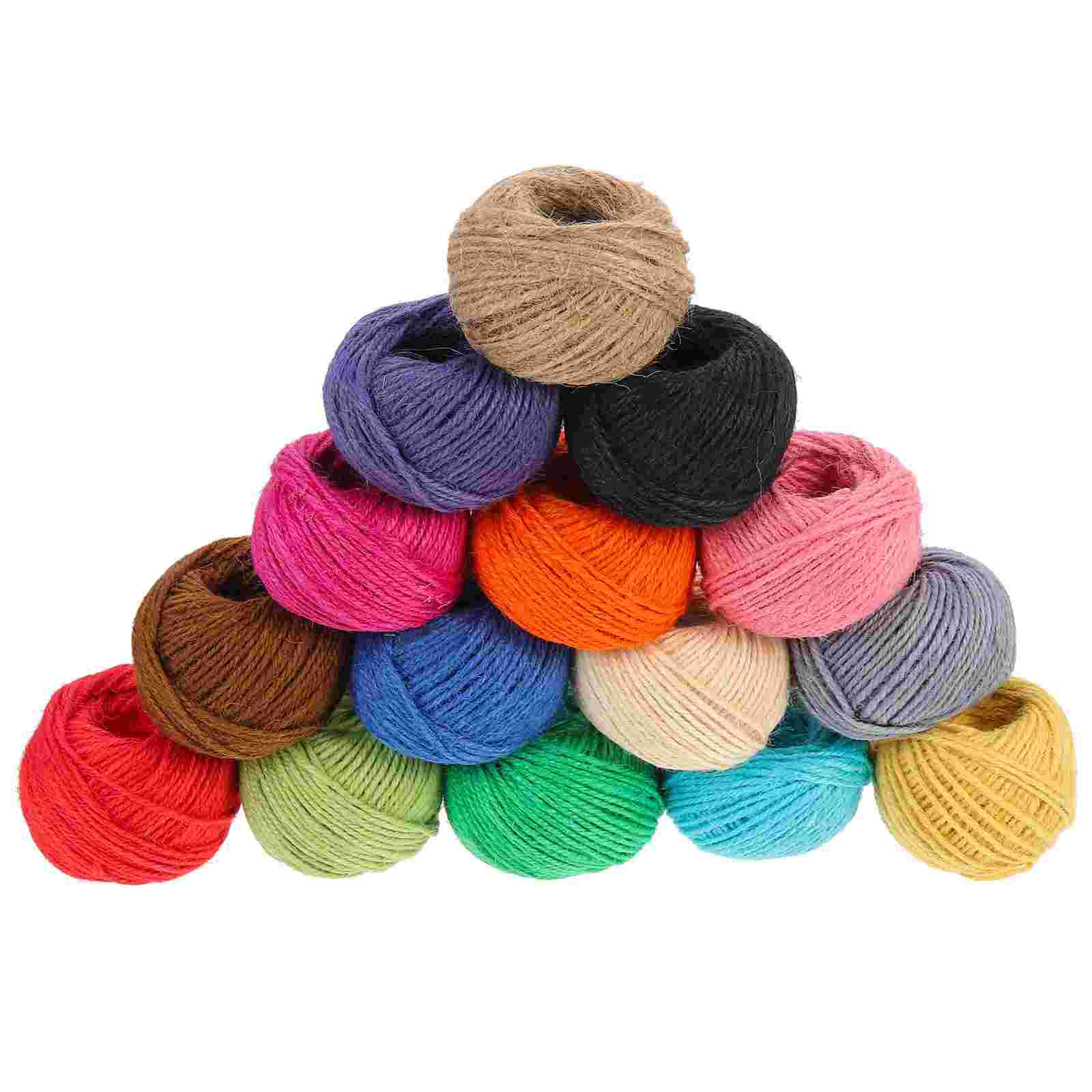 Rolls of Colorful Jute String Natural Jute Threads DIY Jute String Hand-made Wrapping Jute String