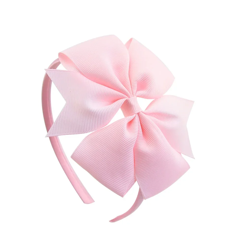 Diadema de flores grandes de 3,7 pulgadas, banda para el cabello para niñas, aro para el cabello hecho a mano sólido, cinta de grogrén, accesorios para el cabello,