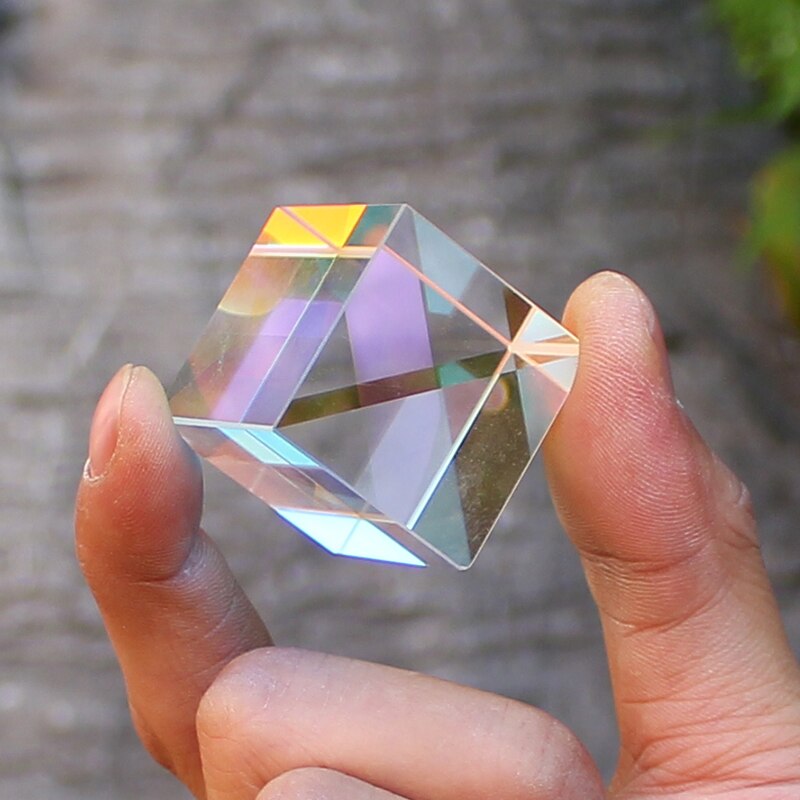 Optical Prism X-Cube Physics Teaching Glass Tools RGB Combiner Splitter Cross Dichroic Prism Photograph Research Educational Gif