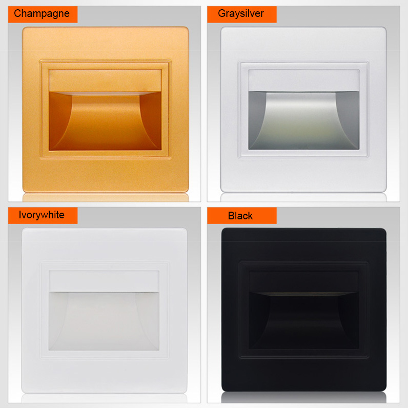 LED Recessed Wall Luminaire Step Light 1.5W Recessed Lamp for Staircase Corridor LB88