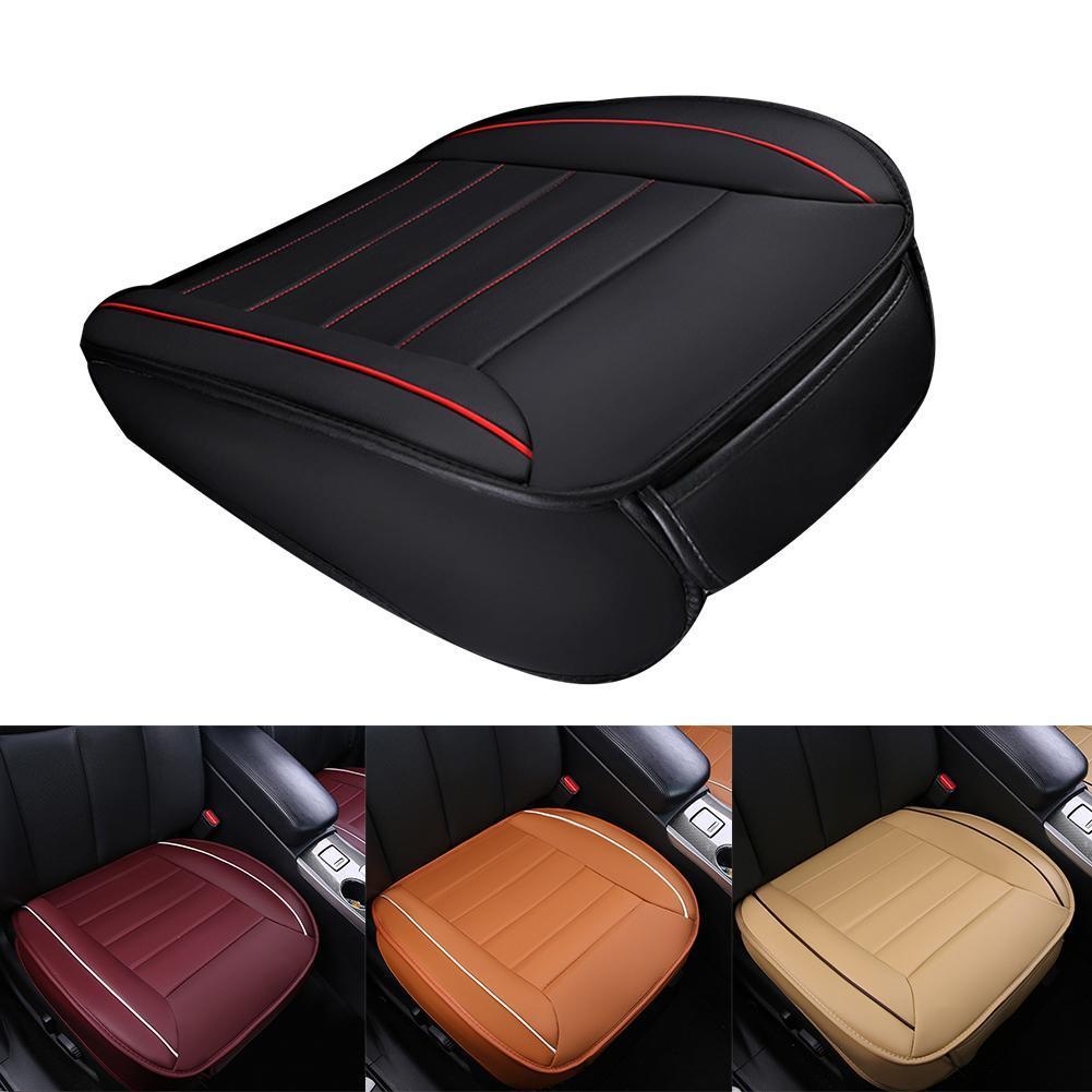 Car Seat Protection Single Seat Without Backrest PU Senior Leather Seat Cover Odorless For Most 5-seat Sedan SUV