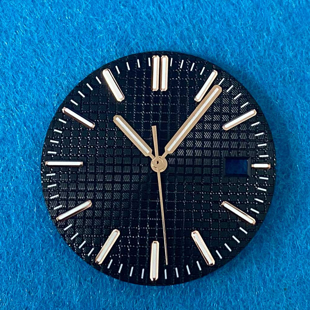 Esfera de reloj de 31,8mm + manecillas de reloj para movimiento NH35, accesorios de reloj luminosos verdes