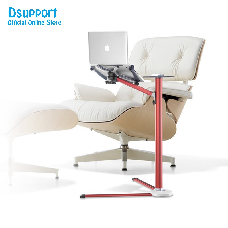 UP-7 360 Degree full Rotation Height Adjustable Laptop Floor Stand With Mouse Tray Aluminum Alloy Ergonomics Laptop Desk Holder