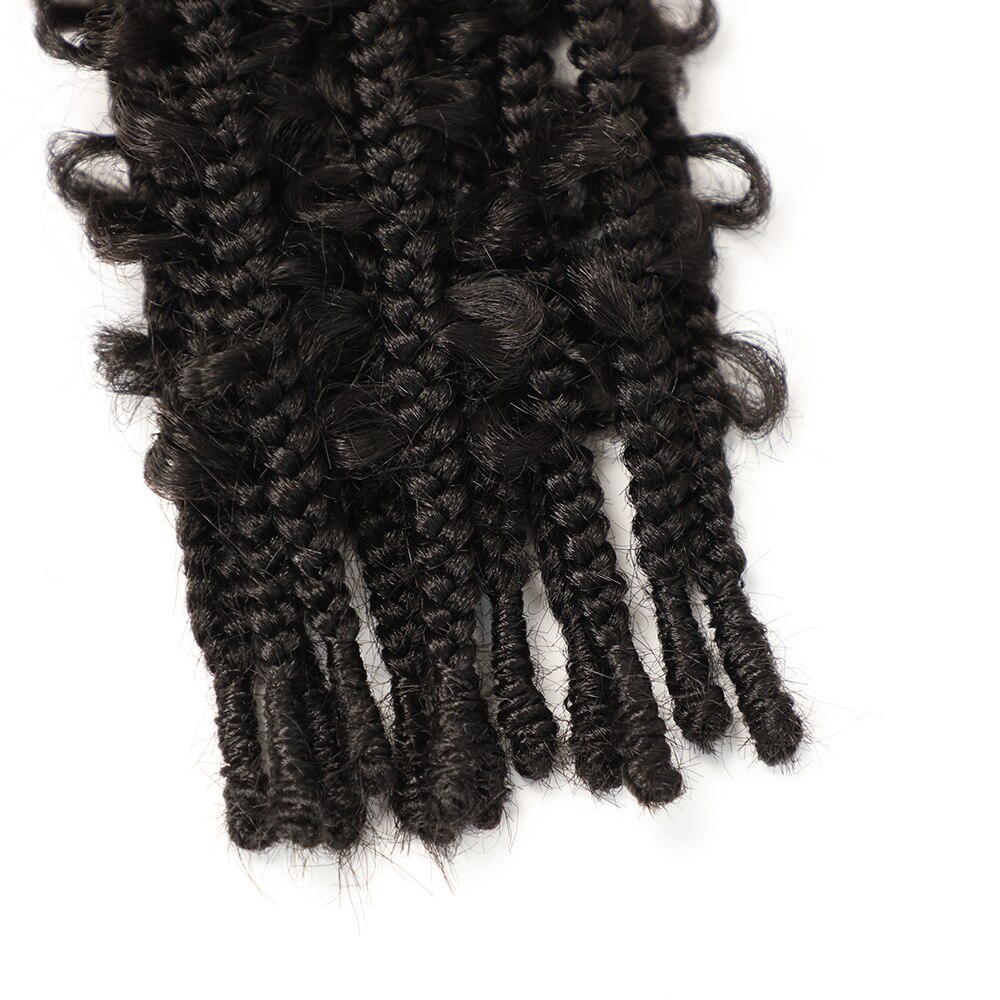 Synthetic 12" Butterfly Locs Crochet Hair Distressed Butterfly Locs Crochet Braids Goddess Pre Looped Bob Locs Pre-Twist Braid