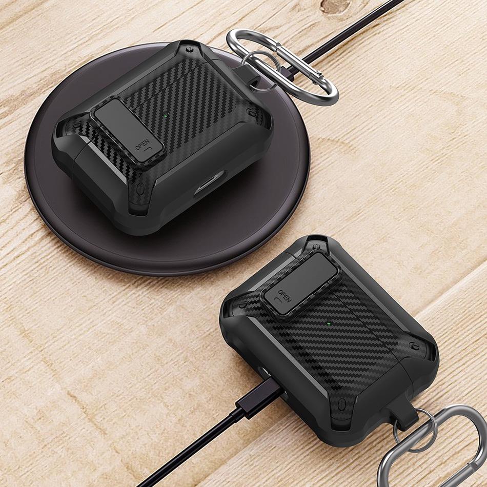 Switch-hoofdtelefoonhoesje voor apple airpods pro 2 met karabijnhaak, schokbestendige beschermhoes 1 oordopjes, accessoires voor airpods 3