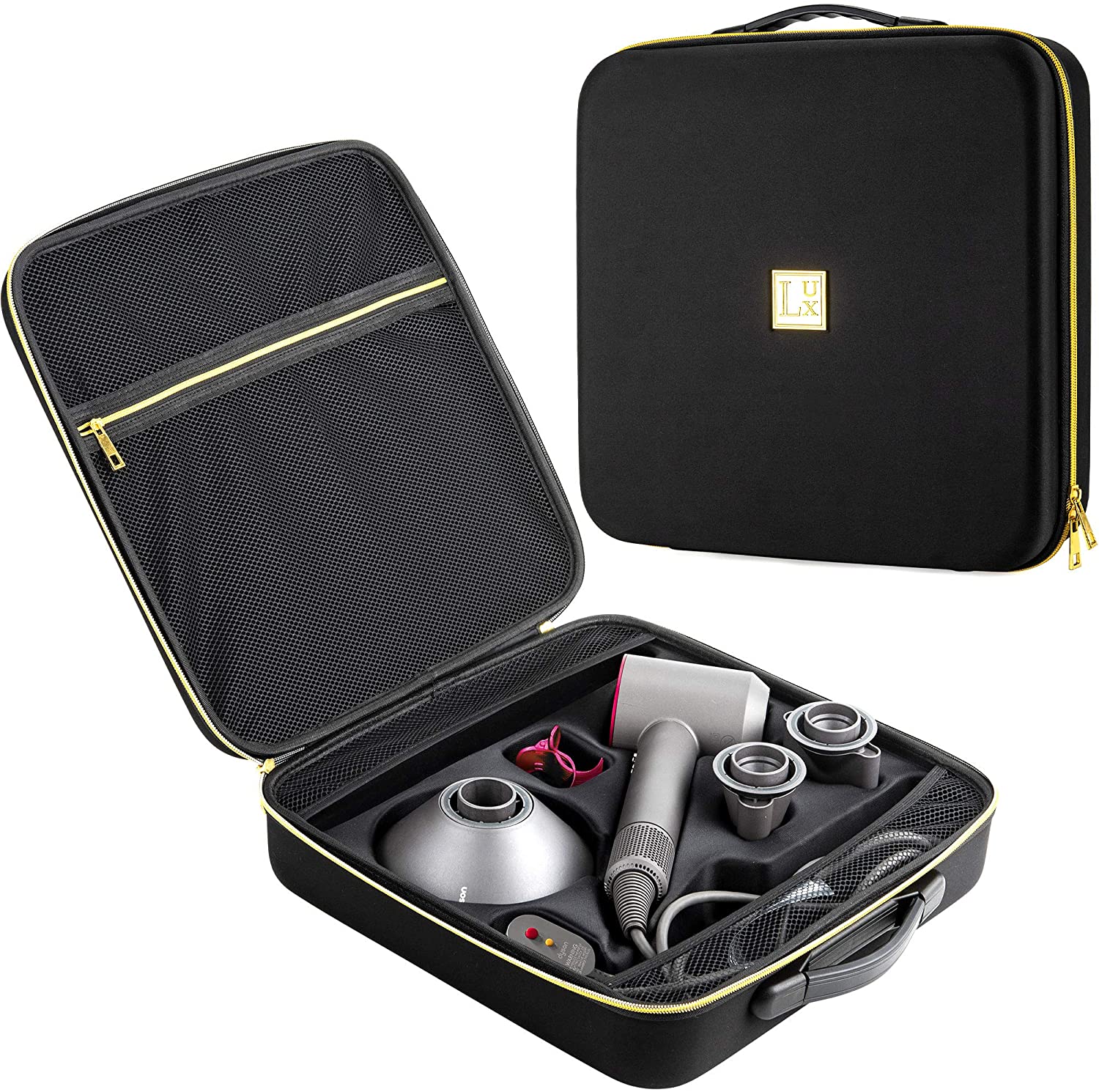 Lux – étui pour sèche-cheveux Dyson Supersonic, espace de rangement supplémentaire pour les accessoires, sac de transport pour voyage,