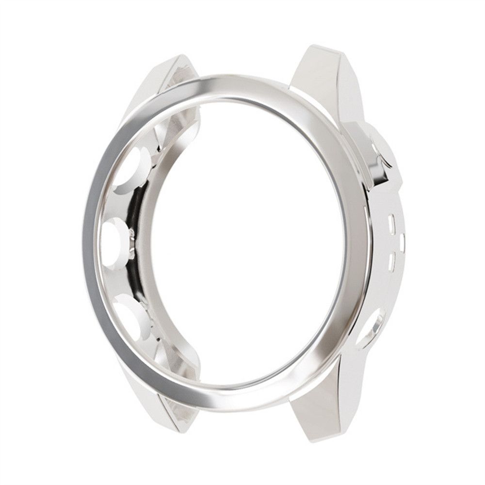 Étui de luxe en TPU pour Garmin Fenix 7, boîtier de placage résistant aux empreintes digitales, coque de protection pour cadre de montre, couverture de protection complète: Silver Plating