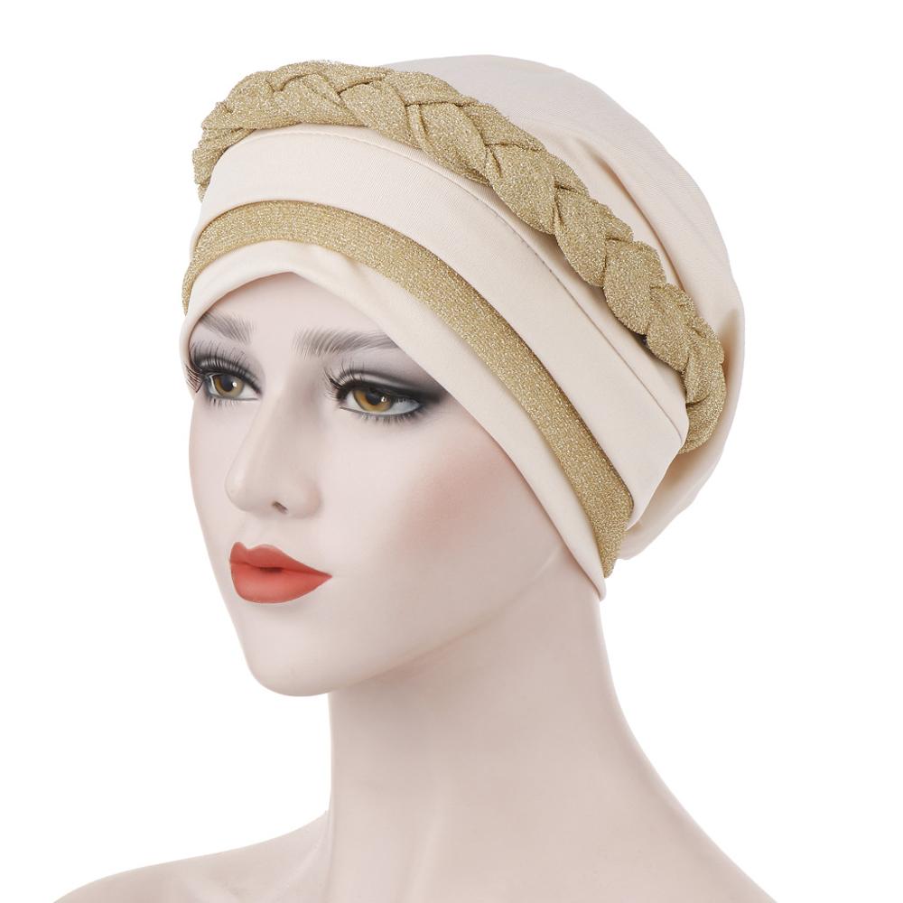 Twee-Tone Mode Moslim Tulband Motorkap Klaar Te Dragen Innerlijke Hijaabs Islamitische Wraps Vrouwen Hoofd Sjaal hijab Caps: 6