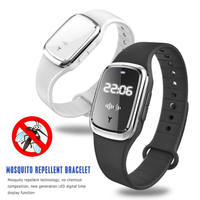 Reloj de pulsera ultrasónico, repelente de insectos y mosquitos, repelente de insectos, para exteriores, para hombre y mujer