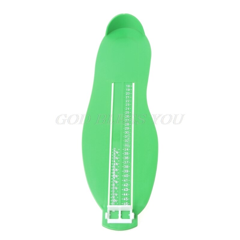 Adults Foot Measuring Device Shoes Size Gauge Measure Ruler Tool Device Helper: Green