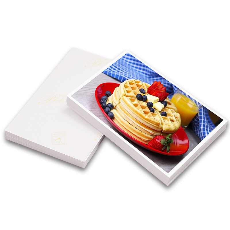 100 Sheets 4R 4x6 Glossy Printer Photographic Paper Printing for Inkjet Printers Cameras & Camcorders School Office Stationery