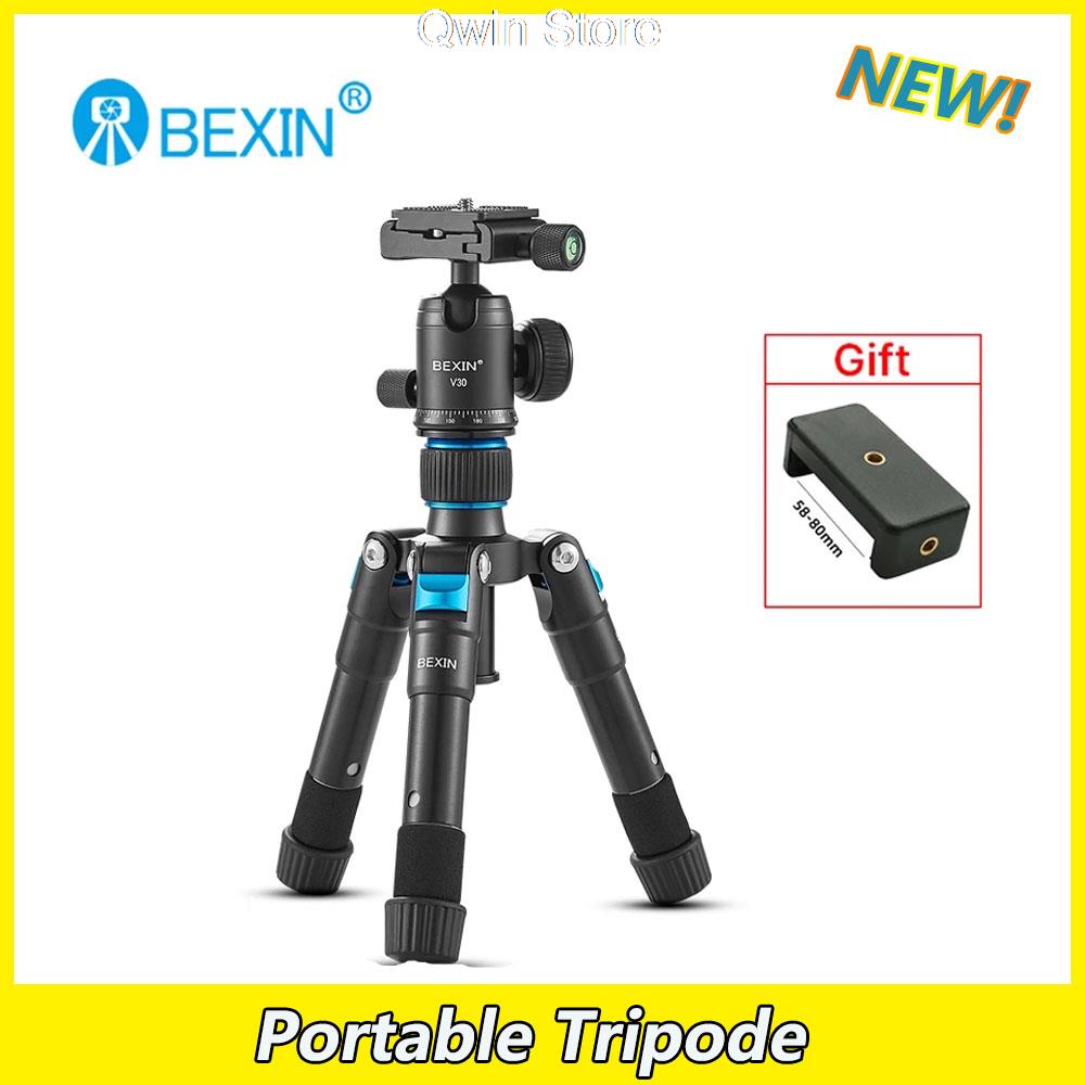 BEXIN MS02 MS08 Portable Tripode Light Travel Stand Tabletop Video Mini Tripod with 360 Degree Ball Head for DSLR Camera