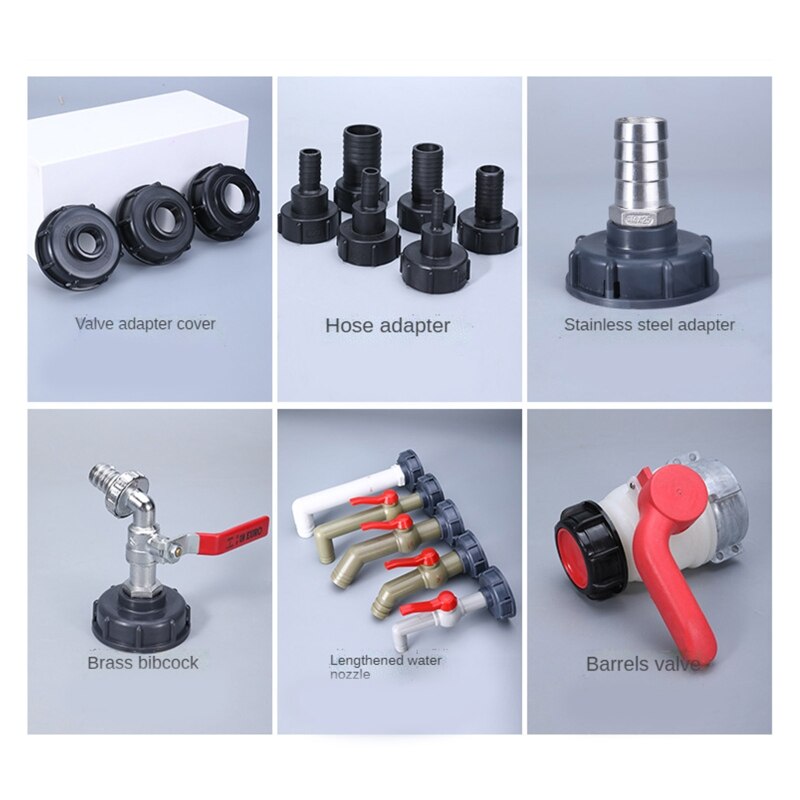 IBC Tank Valve Adapter Hose Thread Connector Valve Fitting Parts