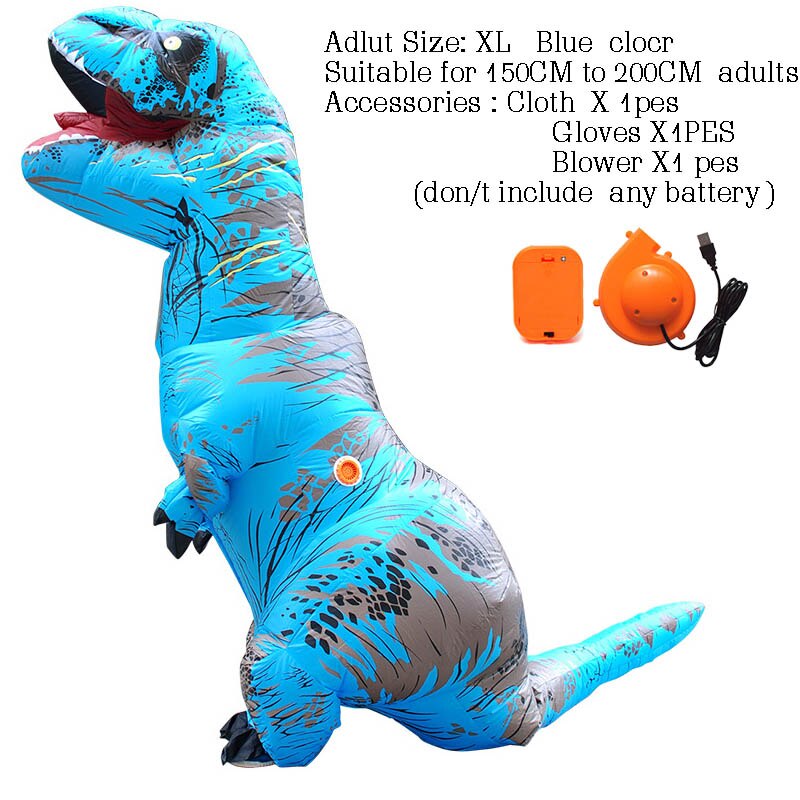 T-rex Dinosaure déguisement gonflable mascotte Deguisement Halloween Pour Animaux Cosplay Dinosaure: Adult Size4