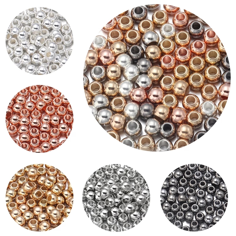 Louleur grand trou perles CCB perles entretoise perles entretoise perles en vrac pour bijoux à bricoler soi-même faisant des accessoires breloques
