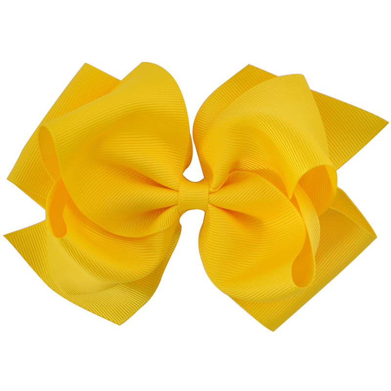 1 lazo de 6 pulgadas de doble capa, cinta de grogrén sólida, lazo para el pelo para niñas, pinzas para el pelo, accesorios para el cabello, horquillas para baile: Negro
