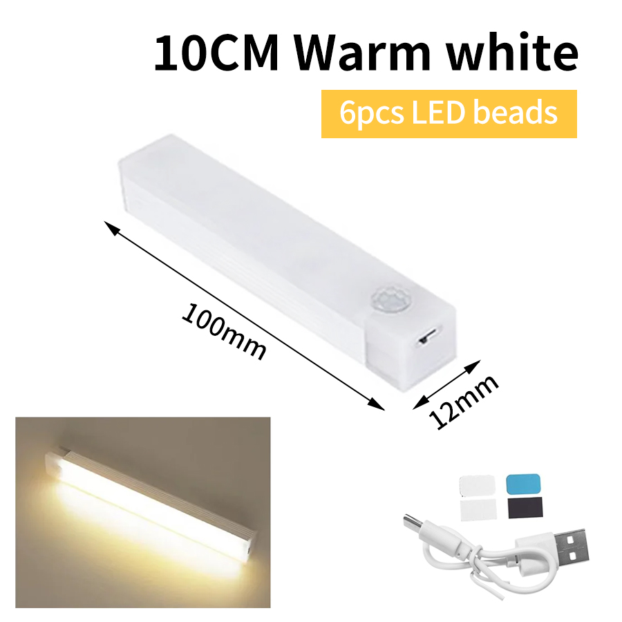 Usb Oplaadbare Led Nachtlampje Bewegingssensor Bar Verlichting Menselijk Infared Inductiekast Lamp Keuken Garderobe Trap Licht: Licht Groen