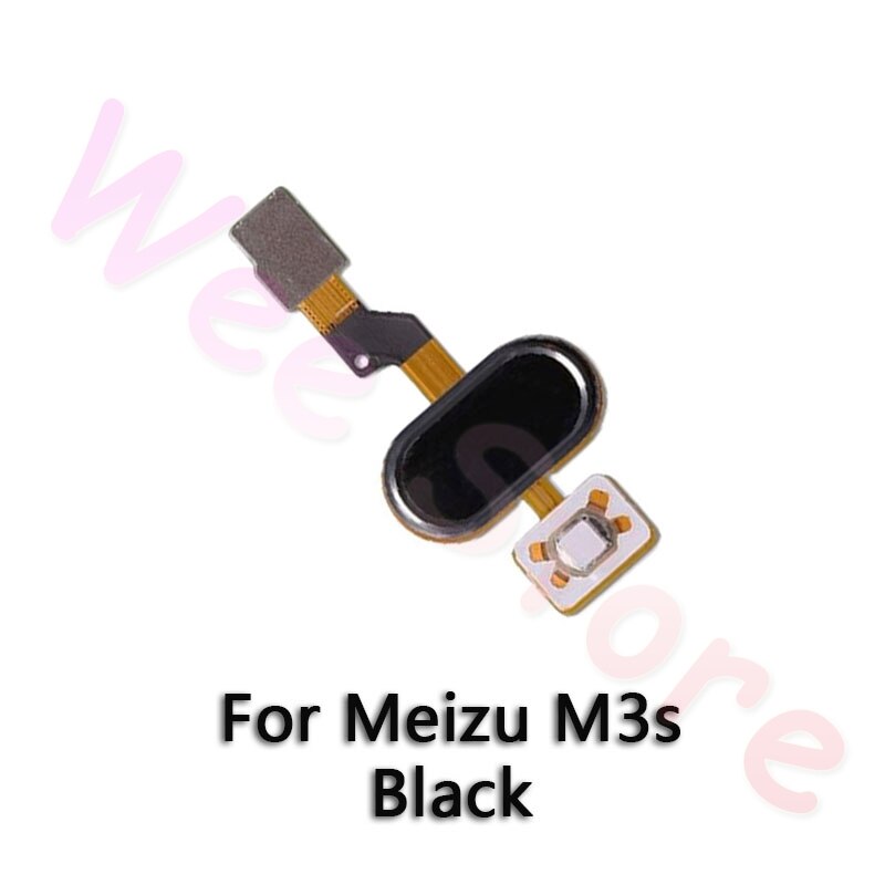 Voltar para casa botão sensor de impressão digital cabo flexível para meizu m3 nota m3s original peças reparo do telefone: M3s Black