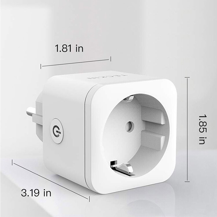 Tuya EU 16A Smart Plug WiFi Socket Power Monitor Timing Function Smart Life APP Control Works With Alexa Google Assistant