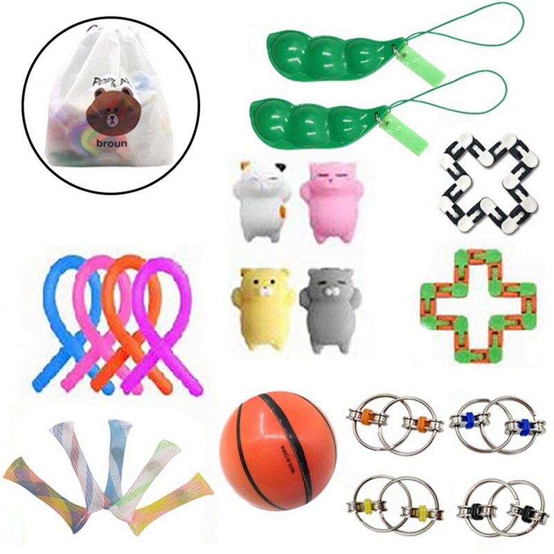 Funny Combination 50 Pieces Extrusive-Solving Fidget Kids Toys Various Styles Toy Set: 15pcs