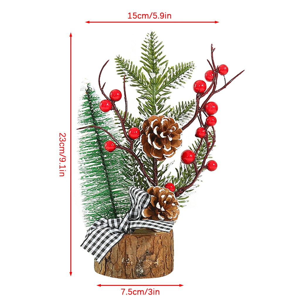 Merry Christmas Desktop Xmas Tree Ornament Home Office Table Top Glowing Tree Decor Year Decoration: 05