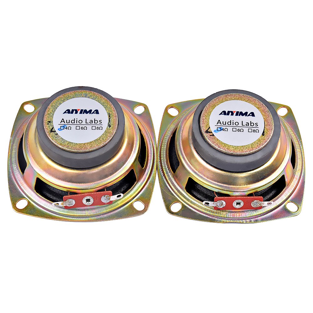 Aiyima 2 Stuks 3 Inch Draagbare Full Range Luidsprekers 4 Ohm 5W Sound Speaker Neodymium Home Theater Ktv Professionele luidspreker Diy