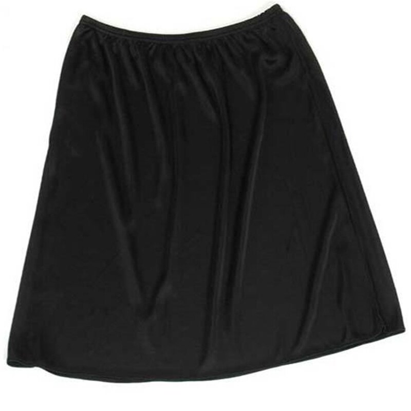 Kvinde halv siips elastik høj talje pendling kontor solid nederdel dame afslappet løs nederdel sommer dametøj: Sort