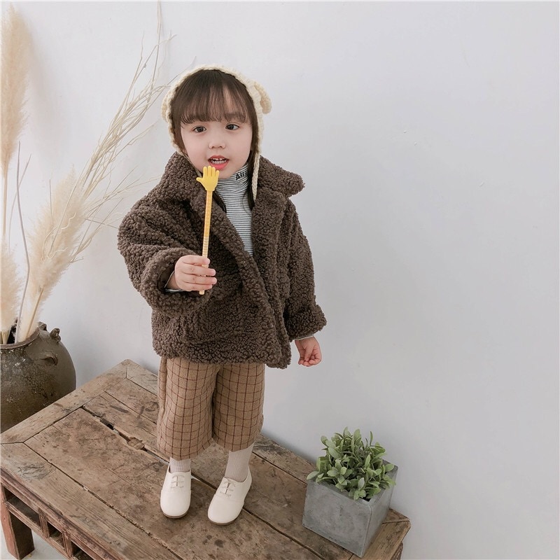Little Girls clothes winter coats thickening warm outerwears berber Fleece female children jackets loose outerwears