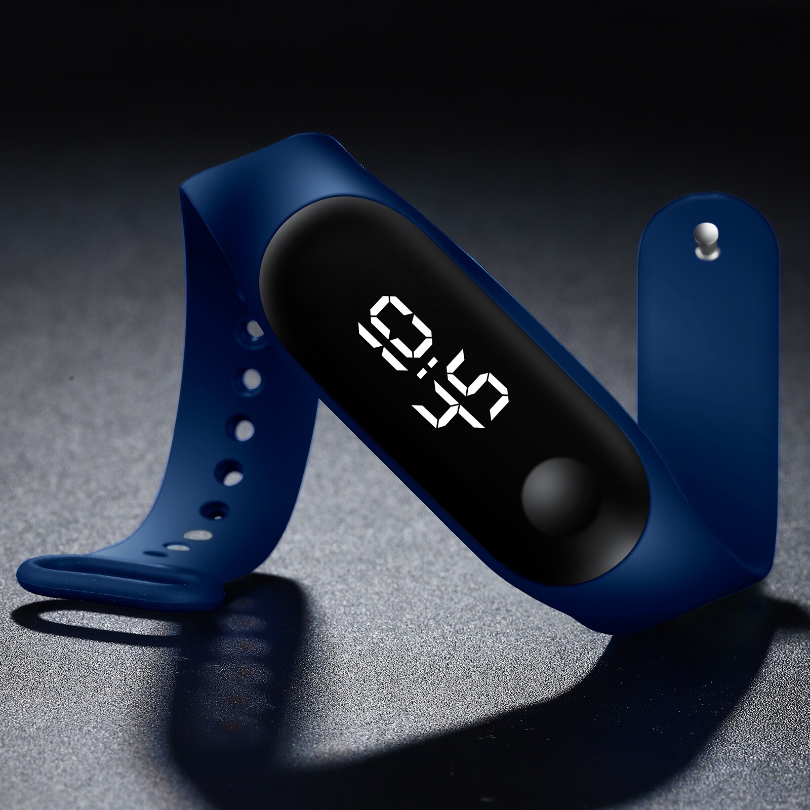 Herreklokke sportsklokke ledet elektronisk sport digital reloj armbåndsur godterifarge silikonklokker til menn relogios masculinos