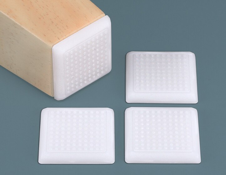 8 stuks siliconen meubelhoezen beschermers pluggen poten voeten vierkant rond vorm witte tafel karabijn bus bankpoot woonaccessoire